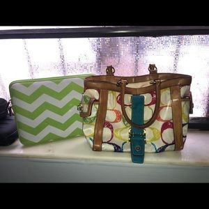 Coach Y2K Clear PVC Multicolor Signature Jelly Tote Satchel